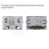 ราคา พอร์ตซ็อกเก็ตแจ็ค Micro USB, 100 ชิ้น, สำหรับ Nokia 105, 207, 208, 220, Dual SIM 230, Asha 500, 503, Lumia 710, 808, ที่ชาร์จ, ขั้วต่อแท่นชาร์จ (1730321691244791895)