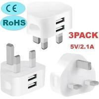 ราคา อะแดปเตอร์ปลั๊กไฟแบบ 3 หัว พอร์ต USB คู่ แบบ UK 5V 21A ที่ชาร์จ USB อเนกประสงค์สำหรับโทรศัพท์มือถือ อะแดปเตอร์สำหรับเดินทางสำหรับ iPhone 6/7/8 และ Samsung S23 [COD] (1734165564981282137)