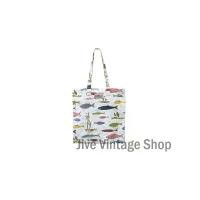 ราคา Cath Kidston กระเป๋าถุงผ้าสะพายไหล่ tote bag ใส่ A4 ผ้า cotton พิมพ์ลายปลาใต้ท้องทะเล สีหวานๆ สวย มือสองสภาพดีตู้ญี่ปุ่น มีบริการเก็บปลายทาง (1734365432148231841)