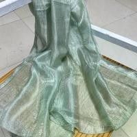 ราคา ผ้าพันคอมุก สองชั้น สีพื้น ไล่โทนสี ผ้าพันคอ ตาข่าย Organza แฟลชสีดรีม ทรงสี่เหลี่ยมผืนผ้า ผ้าพันคอ (1731662596760963158)