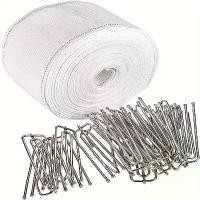 ราคา ชุดอุปกรณ์ผ้าม่าน เทปผ้าม่านสีขาวยาว 10 เมตร พร้อมรอยพับลึกที่หัว ผ้าม่าน มาพร้อมตะขอสี่กรงเล็บและคลิปปิดด้านท้าย เหมาะสำหรับการทำผ้าม่านเอง (1733425867682317627)