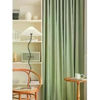 ราคา ผ้าม่านกันแสงUV สีเขียวพื้นแบบห่วงตาไก่ ผ้าBLACKOUT กั้นห้องกั้นแสง ขนาดม่านประตูม่านหน้าต่าง ลดความร้อนได้ สั่งตัดตามขนาดได้ฟรี ผ้าม่าน3เมตร (1730762523989084814)