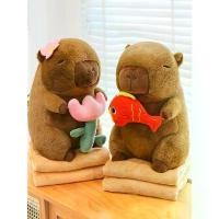 ราคา กระเป๋าเป้ หมอน คาปิบารา ผ้าห่ม 2-in-1 ผ้าห่มรถยนต์ ใช้คู่ ผ้าห่มงีบหลับสำนักงาน ผ้าห่มเครื่องปรับอากาศ ปี 2025 (1732816492860376782)