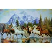 ราคา โปสเตอร์ ภาพวาด ม้าวิ่ง ม้ามงคล ม้า8ตัว ภาพมงคล เสริมฮวงจุ้ย Horse River Running POSTER 24"x35" Inch Painting V2 (1733701826433025754)