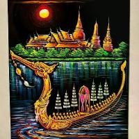 ราคา ภาพวาด/บนผ้ากำมะหยี่ (ผ้าสีดำ) ขนาด 28 x 40 นิ้ว (ไซร้จัมโบ้) ภาพมงคล วาดด้วยสีน้ำ สีสะท้อนแสง (1734222385191486903)