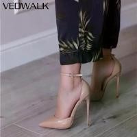 ราคา รองเท้าบูท Stiletto สายรัดข้อเท้า Veowalk สำหรับผู้หญิง หัวแหลม D 'Orsay รองเท้าส้นสูง เดรสสุภาพสตรี สีพื้น สูง 12 ซม. 10 ซม. 8 ซม. มีจำหน่ายในสีดำและสีขาว (1730042166298118894)