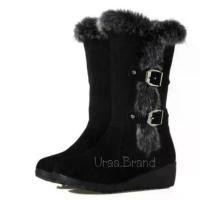 ราคา รองเท้าบูท รุ่น รองเท้าลุยหิมะ ตกแต่งขนเฟอร์ Fur Boot - II (สีดำ) แนะนำ (1734232101573133715)