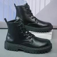 ราคา รองเท้าบูทผู้ชาย หนัง สูงด้านบน สไตล์ธุรกิจ รองเท้าบูทลำลอง Brogue สำหรับผู้ชาย หนังแท้ Dr. มาร์เทนส์ รองเท้าบูท (1731498075811842048)