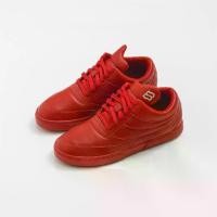 ราคา BIKK - รองเท้าผ้าใบ รุ่น "The Fool" Red Leather Sneakers Size 39-44 (1730339459765930961)