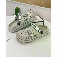 ราคา รองเท้าชายหาดกลางแจ้งฤดูร้อนของผู้หญิง, รองเท้า Holey หัวโตสำหรับผู้หญิง, รองเท้าแตะ Croc, รองเท้าแตะห่อ, 2023 (1730182261290732314)