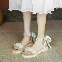 ราคา รองเท้าแตะลำลอง JINxCHOY สไตล์เกาหลี หัวกลม เรียบหรู แบน SS24 พร้อมสายรัดหัวเข็มขัดตรง PU แจ๊กเก็ตแฟชั่นสำหรับผู้หญิง ช่องทาง กันลื่น ทนต่อการสึกหรอ ส้นเตี้ย (1734046288295396820)