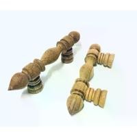 ราคา 2ชิ้น มือจับไม้กลึงขนาดเล็กปลายดอกบัว มือจับไม้สัก มือจับโบราณตกแต่ง ลิ้นชัก ประตู ตู้ เครื่องเรือนไม้สัก ยาว 6.0 นิ้ว (1733630318593345445)