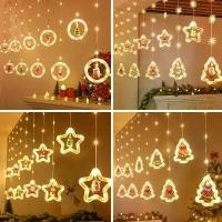 ราคา ไฟประดับสีสันสดใส ไฟดาวสาย LED ห้อง ตกแต่งม่านคริสต์มาส สร้างบรรยากาศ ไฟกระพริบ ลูกบอล ของขวัญ แถบไฟน้ำแข็ง ราคาส่ง (1734053039529690390)