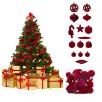 ราคา ชุดเครื่องประดับต้นคริสต์มาส, วัสดุกำมะหยี่, 28 ชิ้น, ลูกบอล Flocked, การออกแบบดาว, ตกแต่งแขวนต้นคริสต์มาส, เหมาะสำหรับตกแต่งงานปาร์ตี้วันหยุด, matejiely (1733013373073720983)