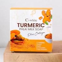 ราคา สบู่ ขมิ้นไพลนมสด สบู่ผิวหน้าและผิวกาย ลดผดผื่น ลดสิว ผิวใส 150g. (1733685056910100144)