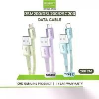 ราคา ROBOT สายชาร์จมือถือ Micro USB/ Type-C สายชาร์จ แบบ 2.4A ชาร์จเร็ว ชาร์จไว สายถัก ยาว 200ซม. สินค้าใหม่ (1734072820301596665)