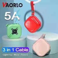 ราคา สายชาร์จ VAORLO 4 in 1 แท้ 5A สาย USB และหัวเชื่อมต่อแบบเก็บได้ Micro USB, Lightning, Type C รองรับการชาร์จเร็ว พร้อมขาตั้งโทรศัพท์และที่วางข้อมูล สายชาร์จ 3 in 1 สำหรับ iPhone 1 (1733962746380977538)