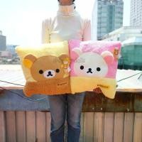 ราคา หมอนอิง หน้า Rilakkuma คุมะ & Korilakkuma โคริลัค ผ้าขน 15นิ้ว (1733961045597586440)
