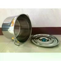 ราคา หม้อ หม้อสตูว์ หม้อสต็อค หม้อสแตนเลส หม้อหุงต้ม หม้อต้ม หม้อ2หู (รุ่นใหม่ หนา)(ทรงเตี้ย) เบอร์ 35/40/45/50 ซม. (ตราTK) หม้ออต้ม (1733284281926255629)