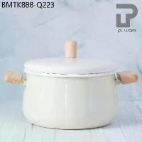 ราคา หม้อเคลือบอินาเมล 2 หู หม้อเคลือบ หม้อ หม้อสองหู พร้อมฝา ขนาด3.0ลิตร สีวานิลลา (Vanilla) (1734227710601627541)