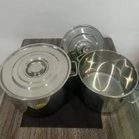 ราคา หม้อ2หู (รุ่นใหม่ หนา)(ทรงเตี้ย) หม้อสตูว์ หม้อสต็อค หม้อสแตนเลส หม้อหุงต้ม หม้อต้ม เบอร์ 30/35 ซม. (1734157932657018075)