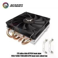ราคา เคส ITX ขนาดเล็ก, CPU และหม้อน้ำอากาศ, บางเฉียบ (H39mm), ท่อความร้อนทองแดง 4 ท่อ, หม้อน้ำ CPU, 4 พิน PWM, เข้ากันได้กับแพลตฟอร์ม AMD AM4 และ Intel 115X 1700 (1732975576420877864)
