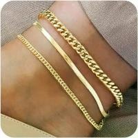 ราคา กำไลข้อมือกันน้ำสำหรับผู้หญิง ทำจากทองคำแท้ 14K เคลือบทอง ทนทานต่อสนิม ลายเกลียว, สไตล์คิวบา, ฟิการ์โก, เชือก, กำไลข้อเท้ารูปงู เครื่องประดับข้อเท้า (1734183584808470427)