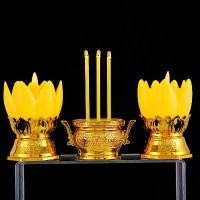 ราคา โคมไฟดอกบัว LED, กระถางธูปอิเล็กทรอนิกส์, เทียนไลท์แฟรี่, ที่ใส่เซรามิก, สวิง, เหมาะสำหรับการทำสมาธิ, ของขวัญตกแต่ง พานธูป เทียน ไหว้ครู (1732323547823113589)