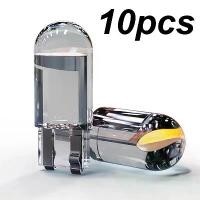 ราคา หลอดไฟ LED T10 รุ่นใหม่ 10X สำหรับรถยนต์ แบบ COB แก้ว ใช้ภายในรถยนต์ สีขาว น้ำเงินใส เหลือง ใช้สำหรับไฟส่องป้ายทะเบียน ไฟอ่านหนังสือ 12V (1734169370854458426)