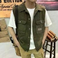 ราคา แจ็คเก็ตยีนส์สไตล์เรโทรอเมริกันฤดูใบไม้ร่วงสำหรับผู้ชาย แจ็คเก็ตแขนกุดหลวมและมีสไตล์ แจ็คเก็ต Melard Vest (1733498837314209757)