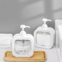 ราคา ขวดปั๊มพลาสติกใสสำหรับครัว ที่จ่ายสบู่เหลว น้ำยาฆ่าเชื้อมือ ฝักบัว ขวดปั๊มเปล่า แชมพู ภาชนะใส่สบู่ล้างจาน ห้องน้ำ ฝักบัว 500ML/300ML (1733849408233833564)