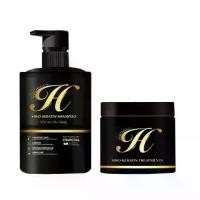 ราคา [จัดส่งทันที] (แพ็คคู่) แชมพู &ทรีทเม้นท์ เคราติน ไฮโซเคราติน HISO Keratin Shampoo Treatment (1733505252849780114)