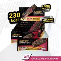 ราคา [COD] Dever Energy Bar Chocolate Cranberry Flavor (Energy Bar, Chocolate Cranberry Flavor, Dever Brand) 1 Box, 6 Pieces (1733667395136160925)
