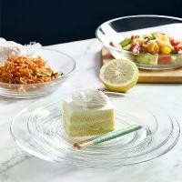 ราคา Microwave Tempered Glass Plate Household Heat-Resistant Dish Plate Fruit Plate Transparent Plate Breakfast Salad King (1733630374631933145)