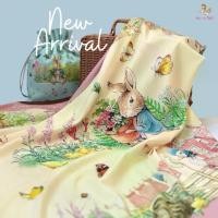 ราคา [COD] [tiktok]Scarf/Shawl Kiss Me Doll Peter Rabbit Pattern Home Town Pattern Size 100X100 Cm. (1734228877575029793)