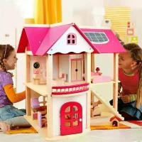 ราคา บ้านตุ๊กตา บ้านไม้ หลังใหญ่ DIY มาพร้อมเฟอร์ ทำจากไม้ทั้งหมด บ้านบาร์บี้ Doll house พร้อมส่ง (1734064044354733436)