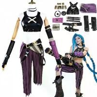 ราคา League of Legends Game Cosplay LOL Jinx Cosplay Anime LOL Arcane Young Ver Jinx Role Play Halloween Costume (1733564618665985451)