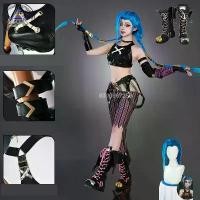 ราคา LOL Jinx COSPLAY เครื่องแต่งกายอะนิเมะ LOL Arcane Jinx COSPLAY Uniform ชุด Halloween Carnival ชุดที่กําหนดเองฮาโลวีน Cos Comic-Con (1734301929839888223)