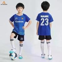 ราคา [COD] Children Football Jerseys Shorts Boys Girls Soccer Clothes Set Short Sleeve Football Uniforms Kids Soccer Tracksuit Jersey 7712 (1733032660908082407)
