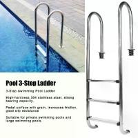ราคา บันไดสระว่ายน้ำสแตนเลส 304 ติดตั้งล่วงหน้า บันไดสระว่ายน้ำ 2/3Steps Swimming Pool Ladder (1732780090880198368)