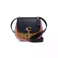 ราคา กระเป๋าสะพายข้าง COACH 2316 REMI SADDLE BAG IN COLORBLOCK SIGNATURE CANVAS (IMR34) (1733780923074774843)