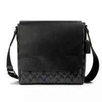 ราคา กระเป๋าสะพายข้างผู้ชาย COACH 573 HOUSTON MAP BAG IN SIGNATURE CANVAS (QBMI5) (1733780862771169083)