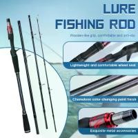 ราคา 1.8M Fishing Rod 4 Section Rod Ultralight Spinning Casting Lure Fishing Rod (1734039926963865137)
