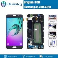 ราคา AMOLED Original LCD For Samsung A5 2016 LCD Display SM-A510F A510 A510F/DS Touch Screen Digitizer Assembly Parts With Frame (1733877303698687746)