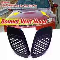ราคา 2PCS Glossy Black/Carbon Fiber Look Engine Hood Vent Louvers Air Scoop Bonnet Vent Cover For-BMW E90 E91 E92 E93 M3 (1733932787266782597)