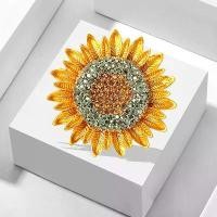 ราคา Lanhao Enamel Sunflower Rhinestone Brooch Inlaid with Diamonds Plant Flower Brooch Fashion Eco-friendly Alloy Jewelry (1733828888639604349)