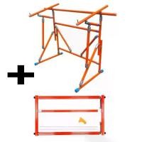 ราคา ชุดใหญ่สีส้มเข้ม เฟรม+ขาตั้งสูง 1 เมตร เฟรมขิงผ้าปักงานDIY ครอสติช (1731443958027158640)