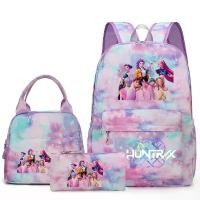 ราคา New Kpop Demon Slayer Printed Student Backpack, Shoulder Bag, Pencil Case Three-Piece Set In Stock (1733757017531451126)