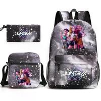 ราคา 2025 New Kpop Demon Slayer Printed Student Backpack, Shoulder Bag, Pencil Case Three-Piece Set (1733757396485375576)