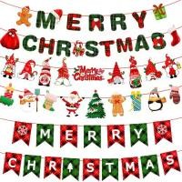 ราคา Christmas Decorations Christmas Banners Colorful Paper Banners Santa Claus Banners Hanging Letters Hanging Decorations Hanging Flags (1733400249067276155)